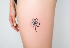 four leaf clover tattoo idea