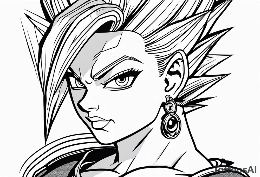 Dragon ball z character Android 18 naked tattoo idea