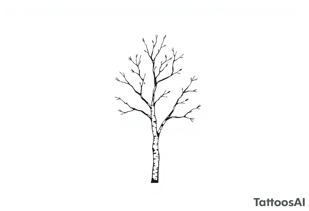 birch tree tattoo idea