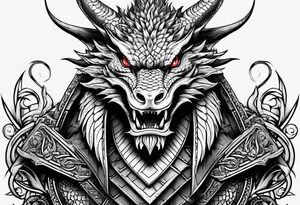 Welsh dragon clutching 3 spears. tattoo idea
