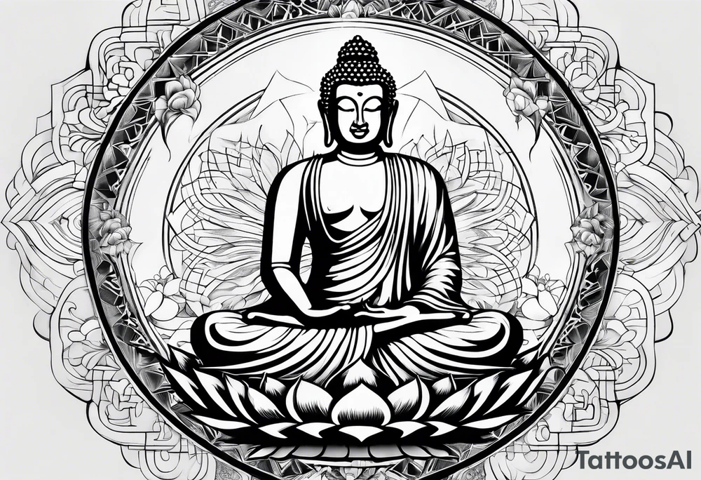 golden ratio, buddha tattoo idea