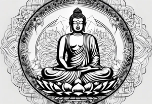 golden ratio, buddha tattoo idea