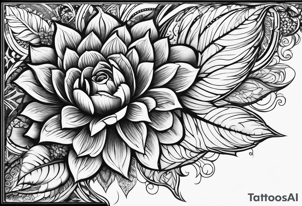 Filagree leg tattoo negative tattoo idea