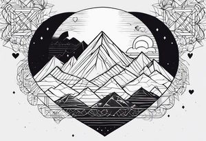 Bergpanorama, Himmelstreppe, herz tattoo idea