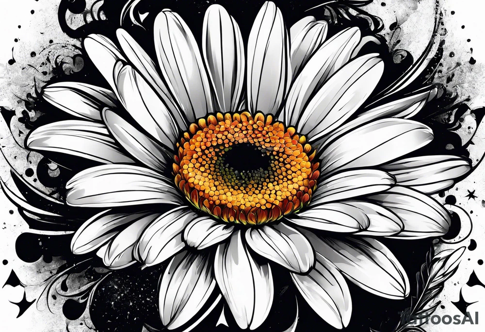 Daisy corner tattoo idea