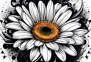 Daisy corner tattoo idea