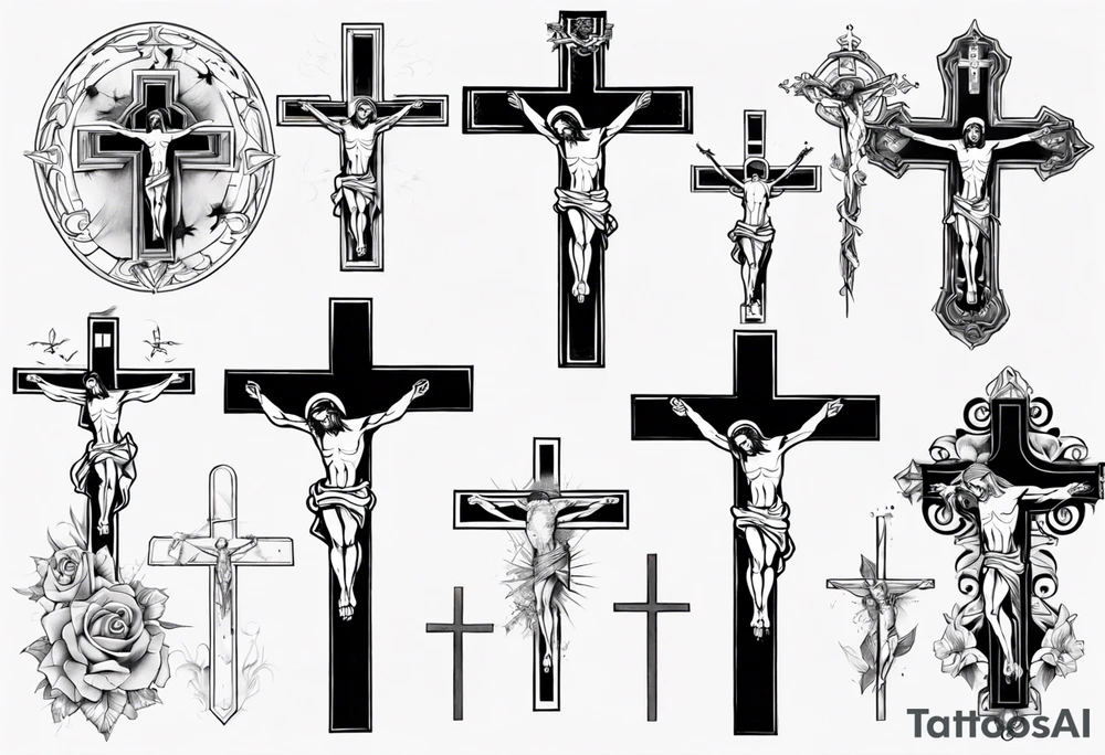 Crucifix tattoo idea