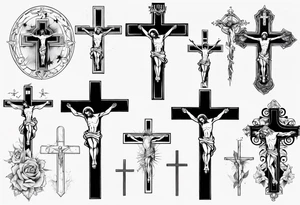 Crucifix tattoo idea