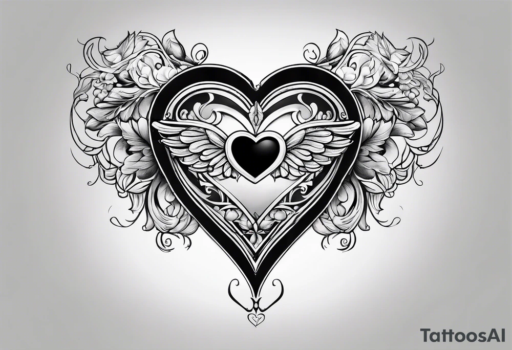 The word Mia in a heart tattoo idea