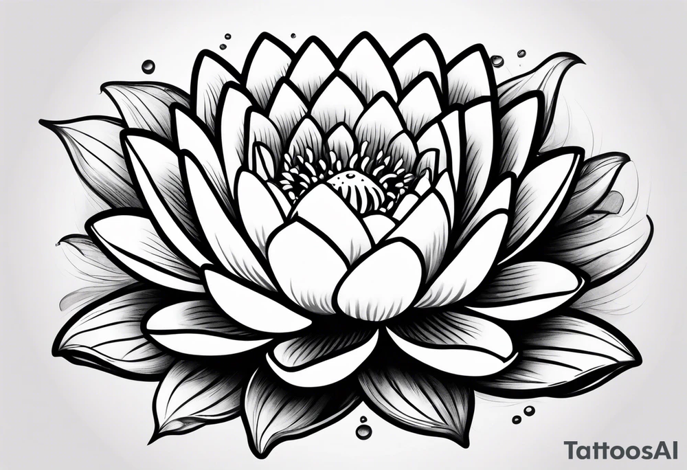 Water lily bouquet tattoo idea