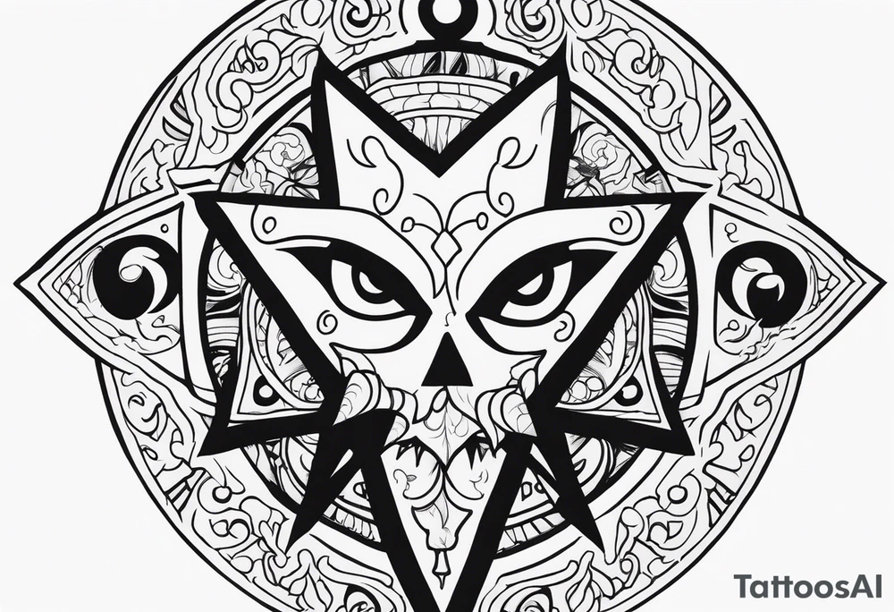 Satanic tattoo idea