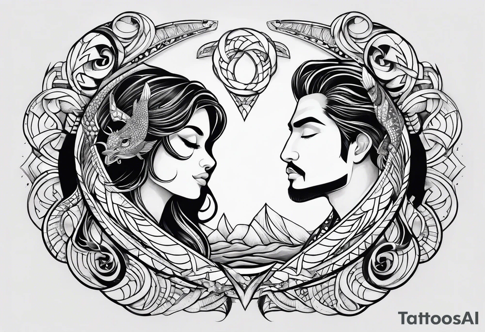 masculine pisces friendship tattoo idea tattoo idea
