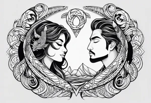 masculine pisces friendship tattoo idea tattoo idea