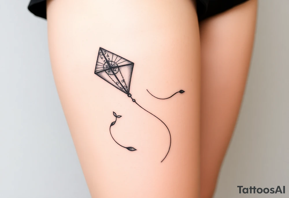 Alice in wonderland kite tattoo idea