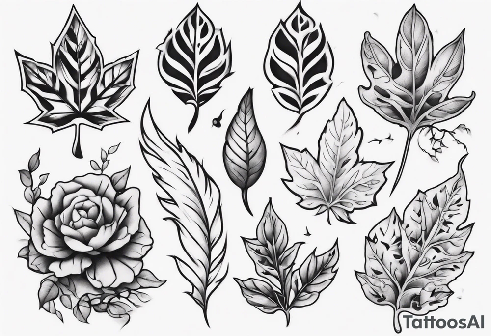a tattoo that goes good with leafes tattoo idea