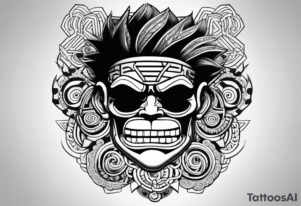 Luffy Gear 4, Maori tattoo idea