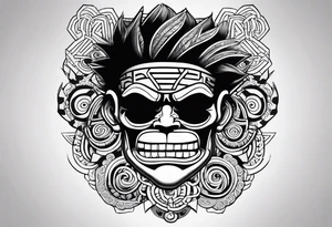 Luffy Gear 4, Maori tattoo idea