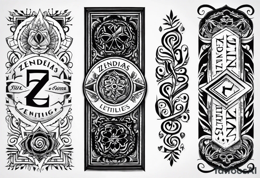 Forearm tattoo that says Zendejas tattoo idea