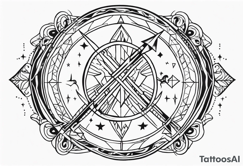 sagittarius sign with designs surrounding it tattoo idea sagittarius sign with designs surrounding it tattoo idea