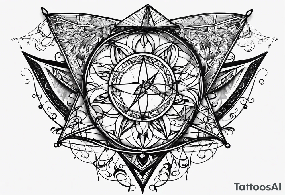 "Go Fly A Kite" spelled out in kite string tattoo idea