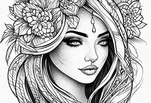 Girly fine line tattoo idea