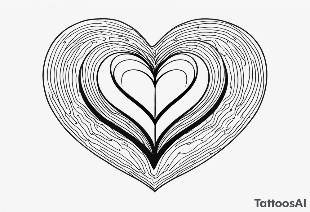 a heart shape with the following inside: brain, travel or plane, family, and other symbols tattoo idea