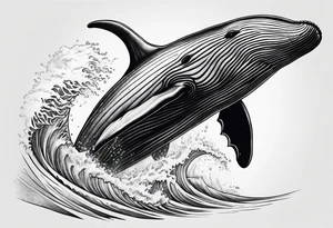 Hawaiian breaching whale tattoo idea