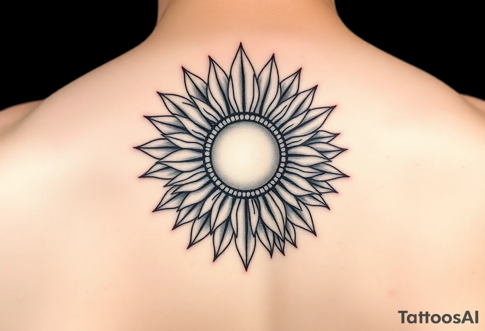 Sunflower, sun tattoo that will "shine" on another small tattoo right above my elbow . It will go on my bicep tattoo idea