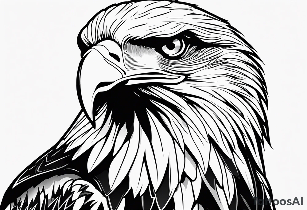 Eagle outline tattoo idea