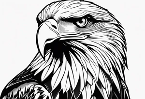 Eagle outline tattoo idea