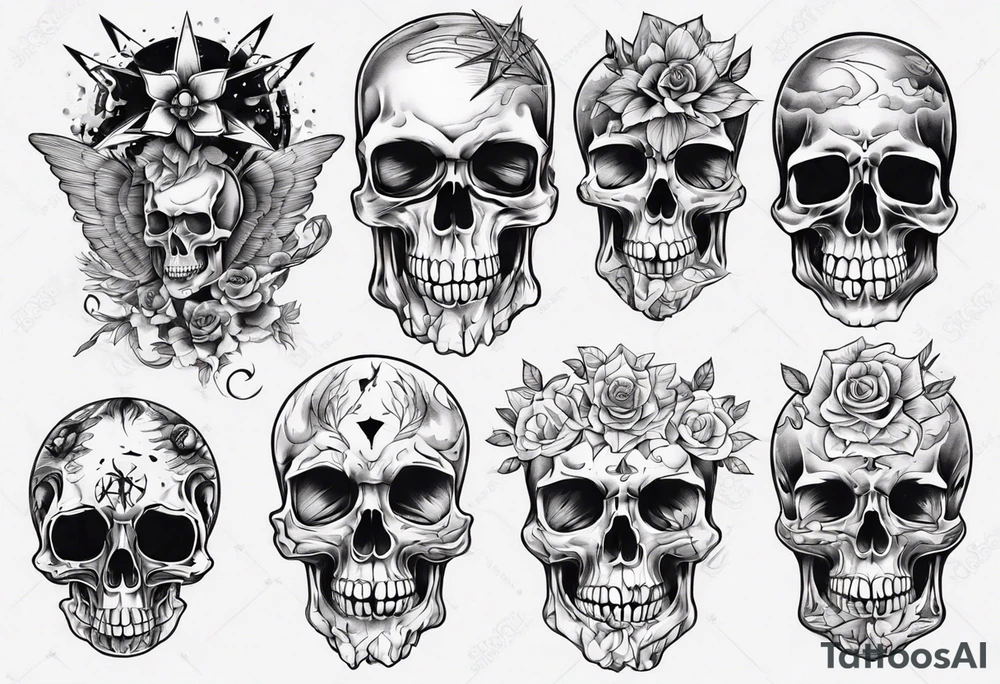 Skull tattoo idea