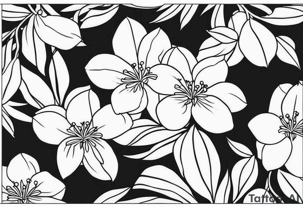 Orange blossom palm trees oranges tattoo idea