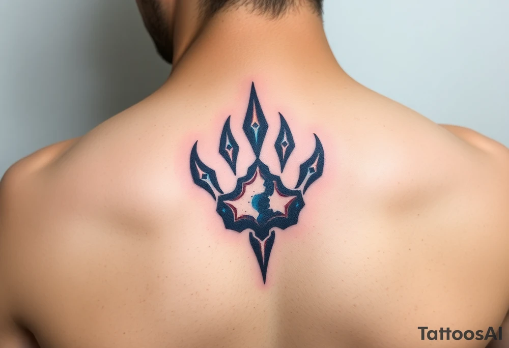 Dog paw nebula tattoo idea