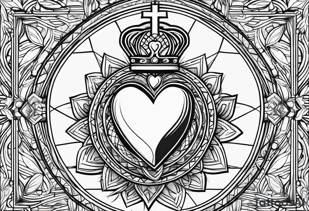 Sacred heart tattoo idea