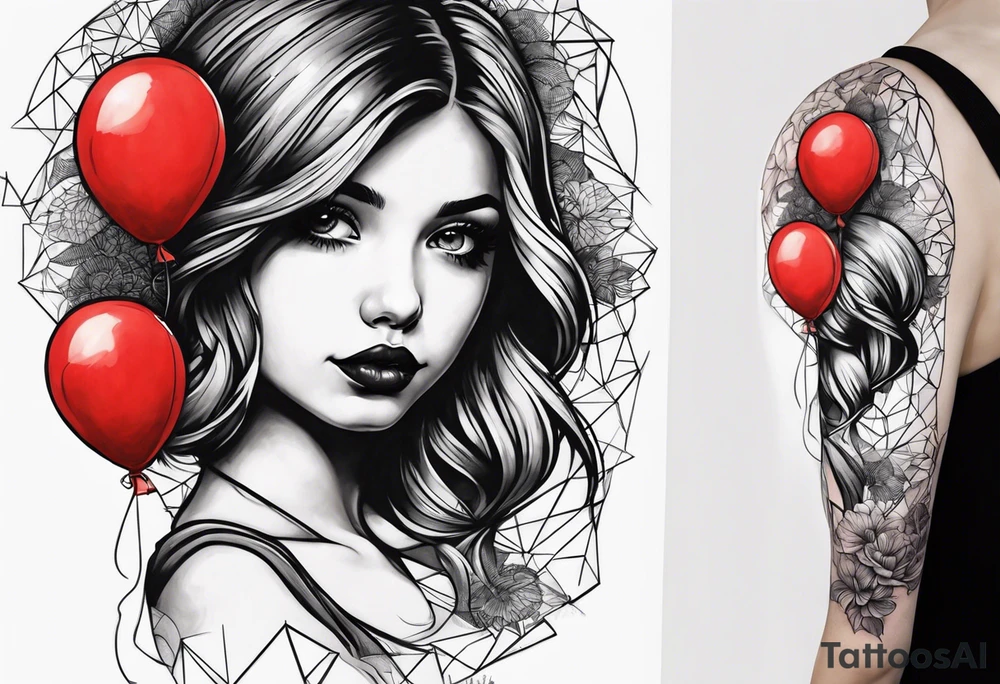 girl with the red balloon banksy tattoo idea