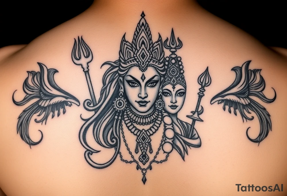 Lord Shiva, Godess Kali, Godess Lilith tattoo idea