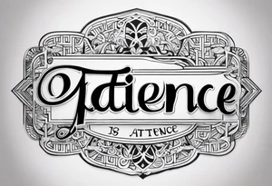 Patience is a virtue tattoo idea