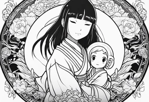 Spirited away Haku Chihiro hugging tattoo idea