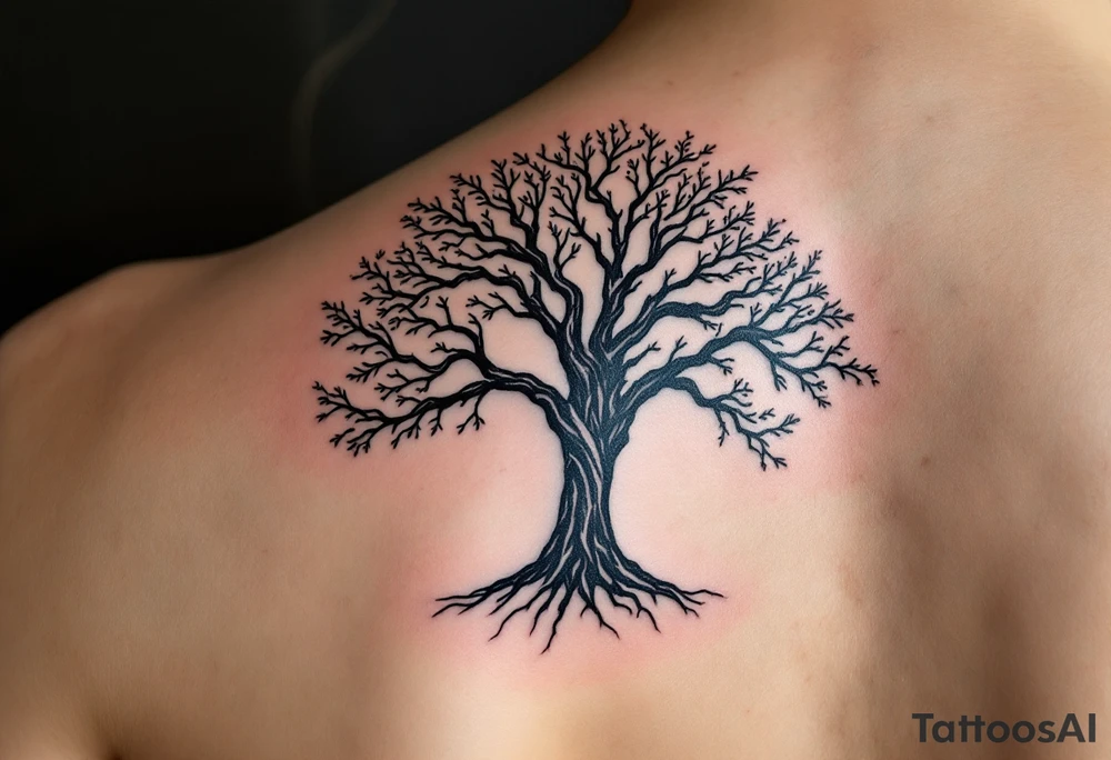 Family tree of 8 with names for woman tattoo idea