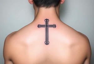 A minimalist black-and-gray Maltese cross with subtle shading, giving it a clean and modern aesthetic tattoo idea