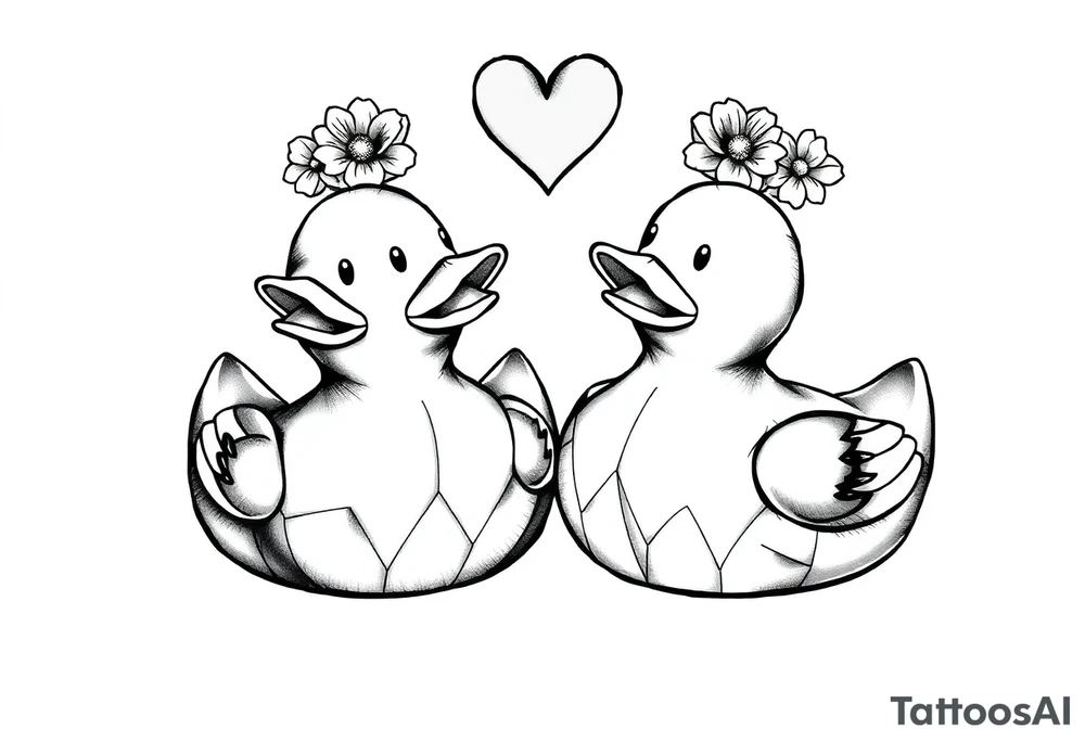 Memorial brother Dennis rubber ducks tattoo idea