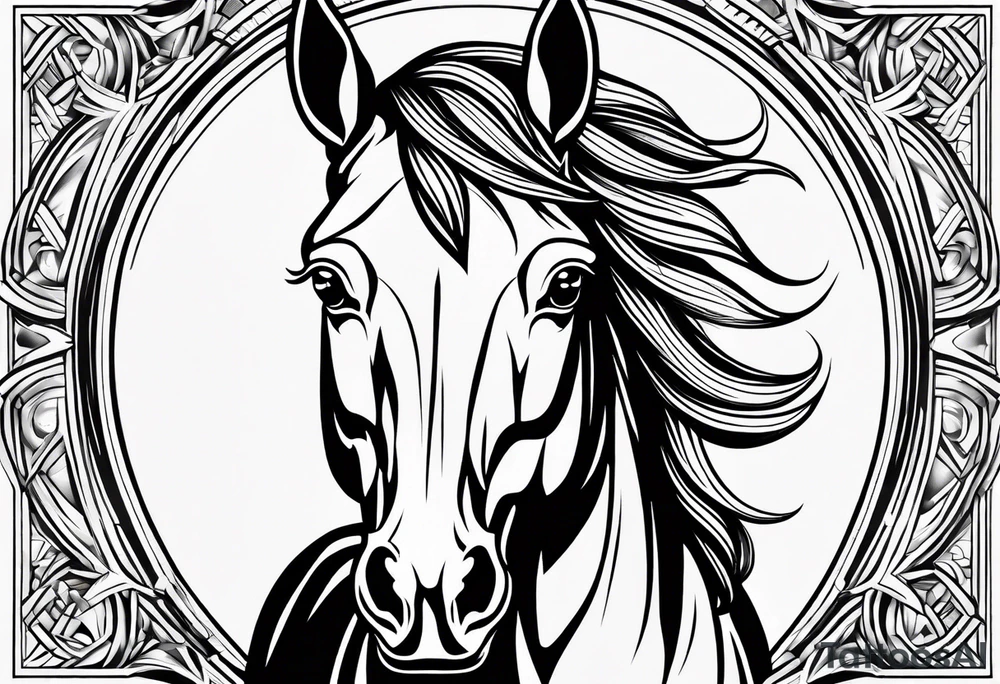 Cavalo correndo tattoo idea