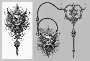 thorn whip that goes up my leg tattoo idea