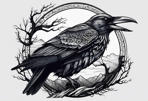 Hugin y munin peleando tattoo idea