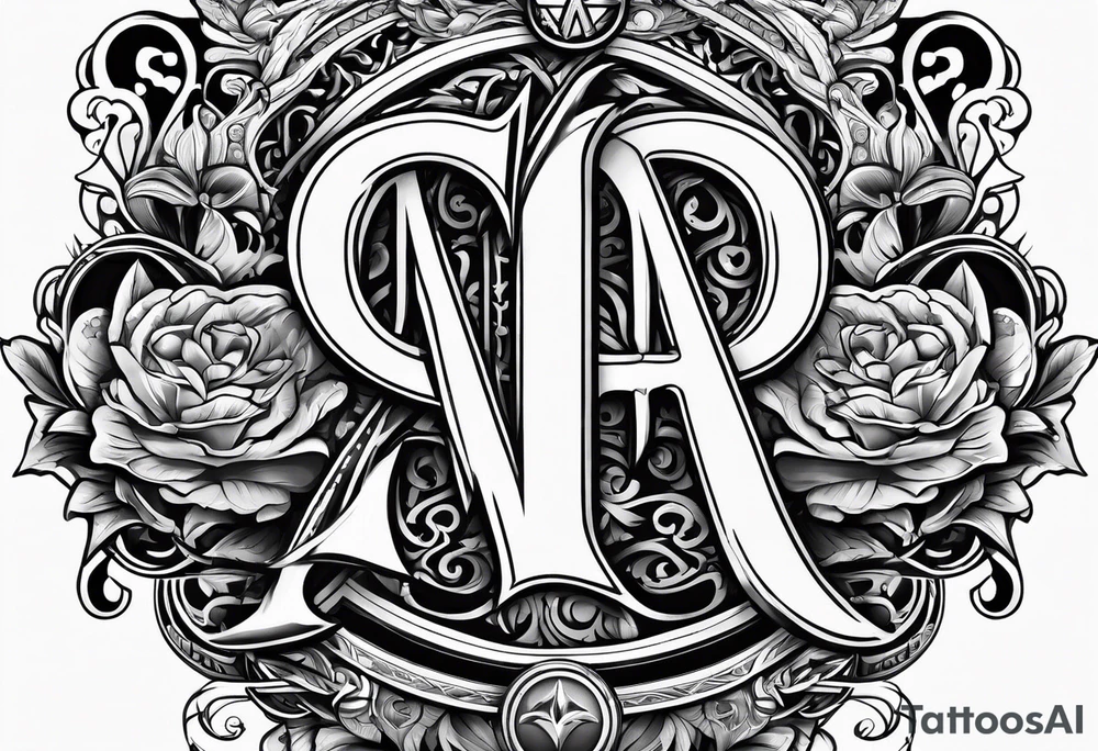 Letters ALA and GAA tattoo idea