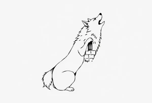 Big bad wolf huffing puffing and blowing a brick house down tattoo idea