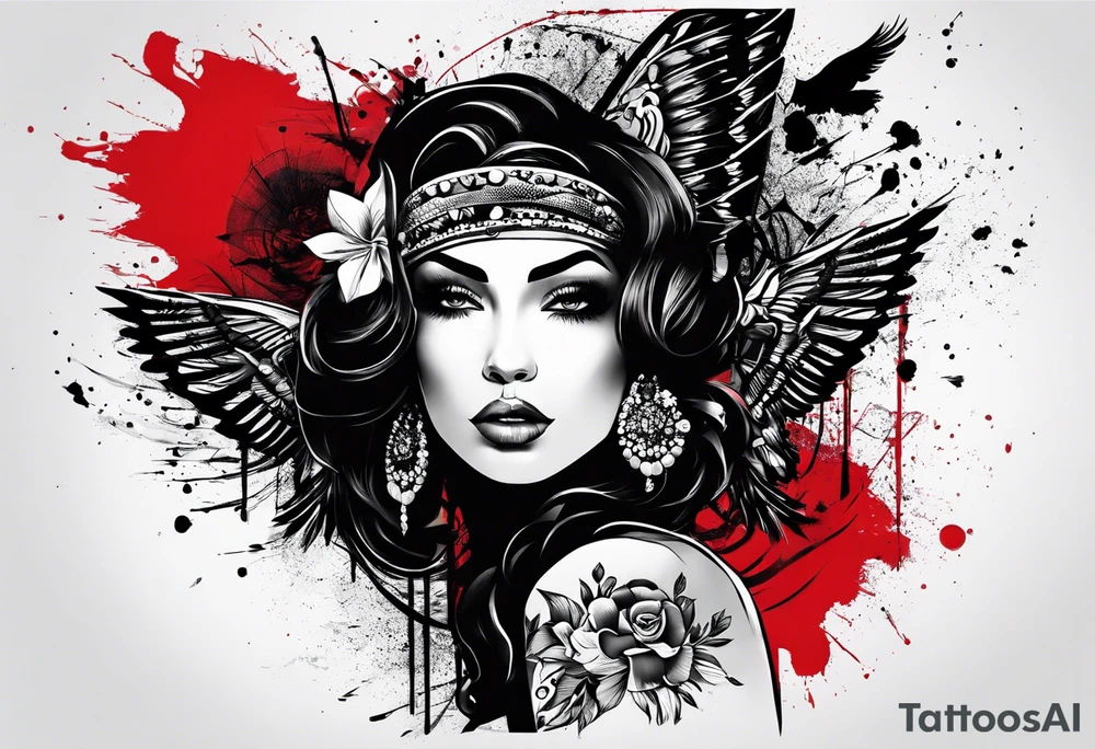 trash polka ideas tattoo idea