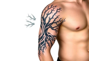 Tree roots tattoo idea