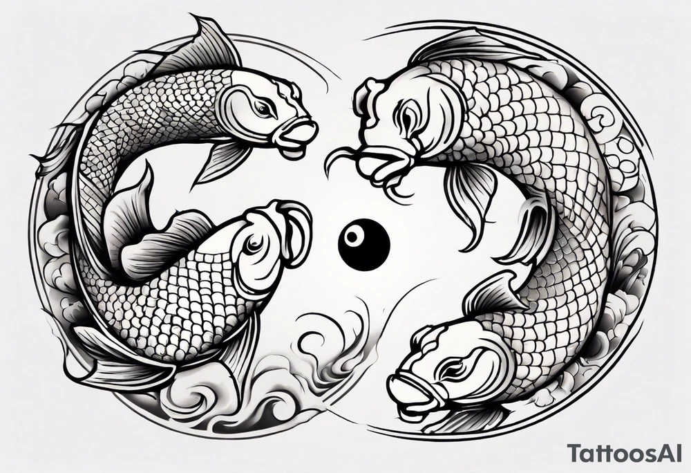 Koi Fish Yin Yang tattoo idea