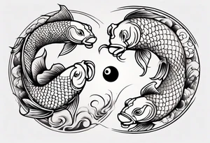 Koi Fish Yin Yang tattoo idea
